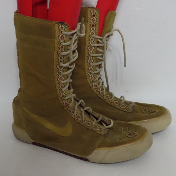 Womens RARE Nike Air Sabaku Japan Moc Toe High Top tribal fold over Sneaker sz 9 - Picture 7 of 14
